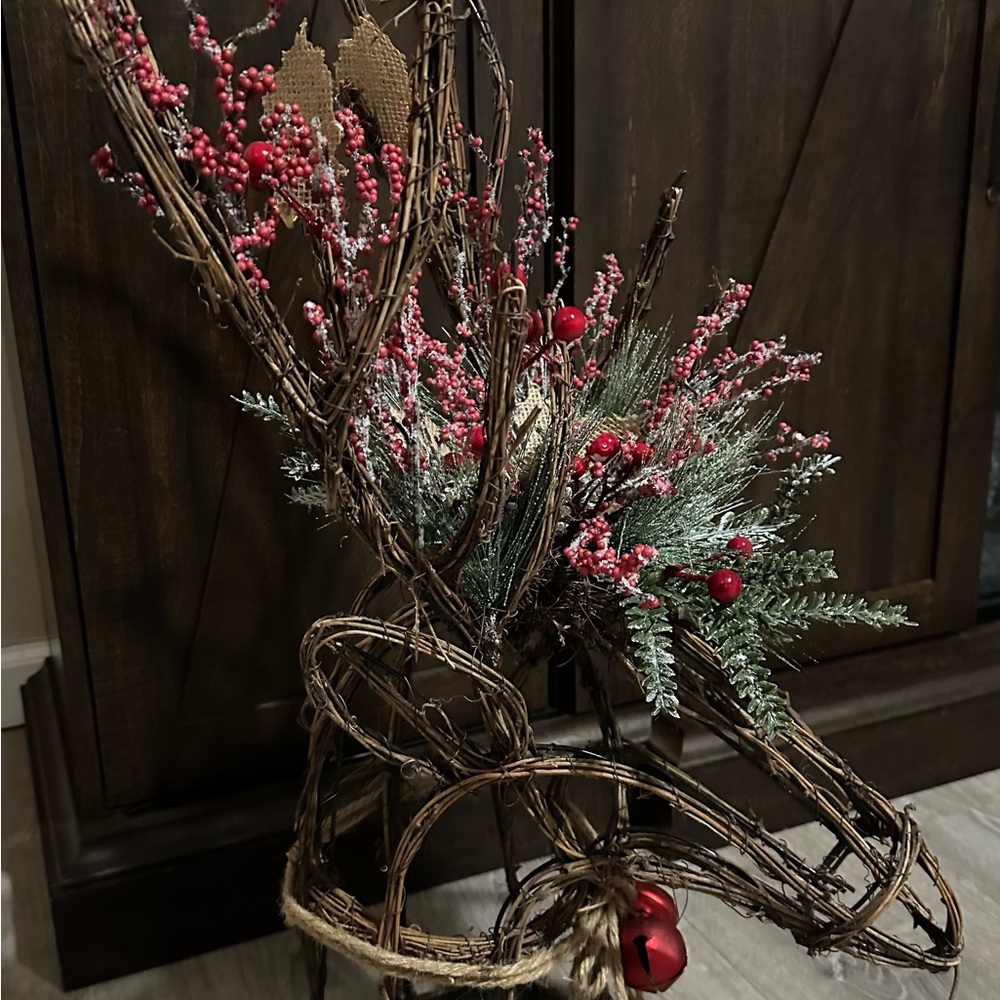 Wicker Stag Deer Head - Christmas tree topper from Kirklands